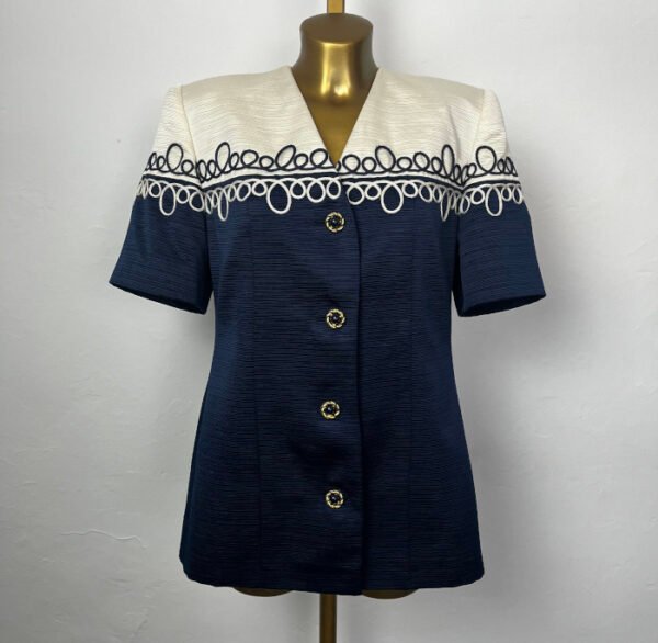CHAQUETA MANGA CORTA BICOLOR