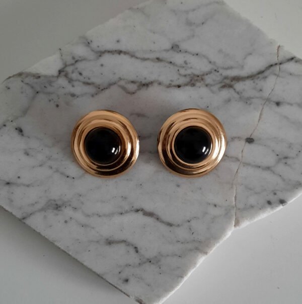 PENDIENTES BLACK AND GOLD