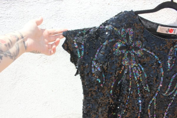 BLUSA LENTEJUELAS NEGRA - Imagen 3