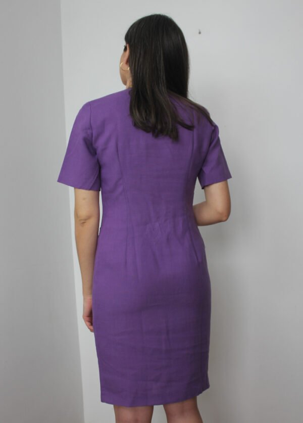 VESTIDO MORADO DE LINO - Imagen 3