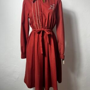 VESTIDO 70´S COLOR TEJA