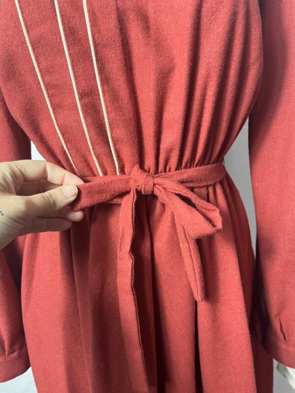 VESTIDO 70´S COLOR TEJA - Imagen 4