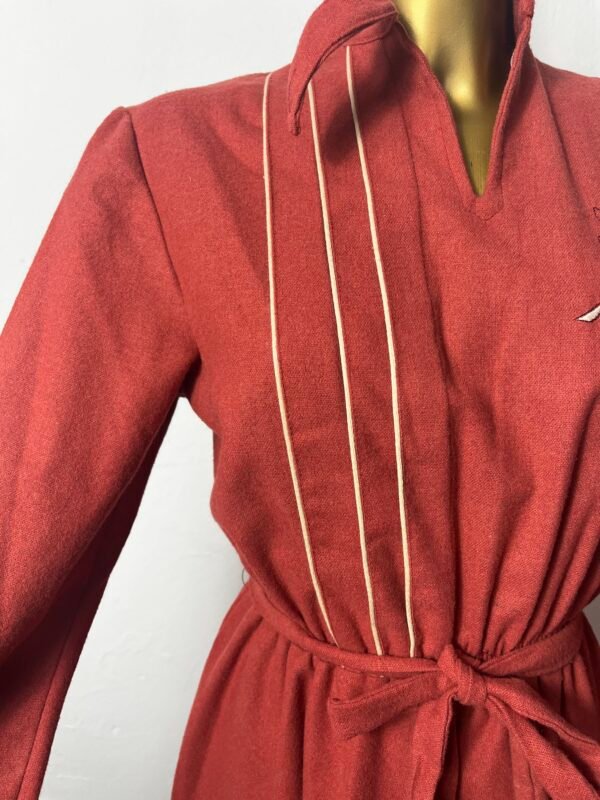 VESTIDO 70´S COLOR TEJA - Imagen 5