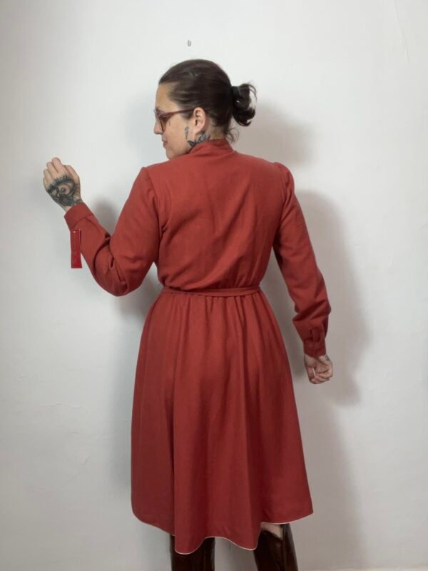 VESTIDO 70´S COLOR TEJA - Imagen 9