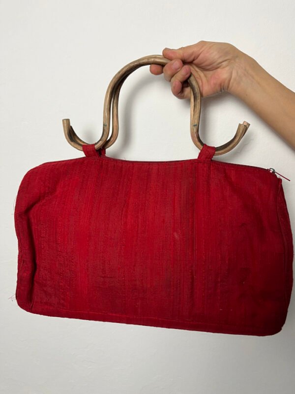 BOLSO SEDA ROJO Y PEDRERÍA - Imagen 4