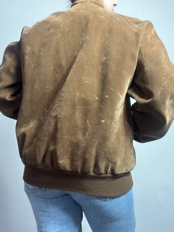 BOMBER DE GAMUZA COLOR COÑAC - Imagen 2