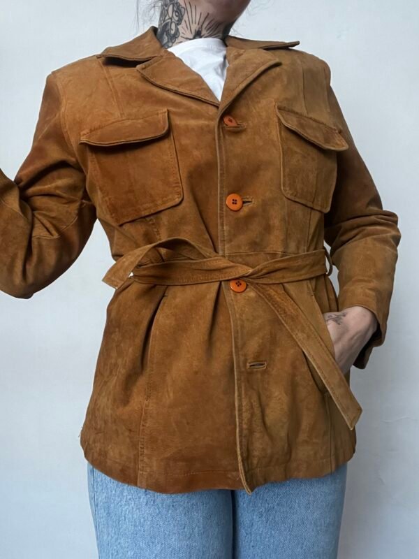 BLAZER DE ANTE CARAMELO