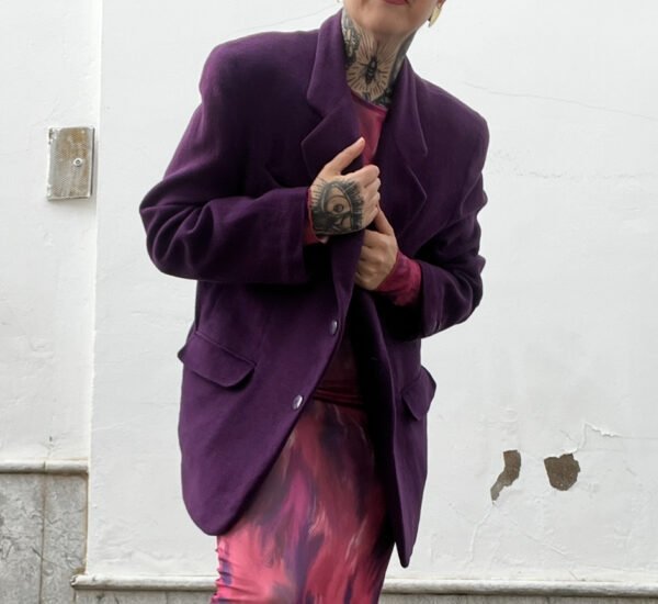 BLAZER DE LANA MORADA - Imagen 7