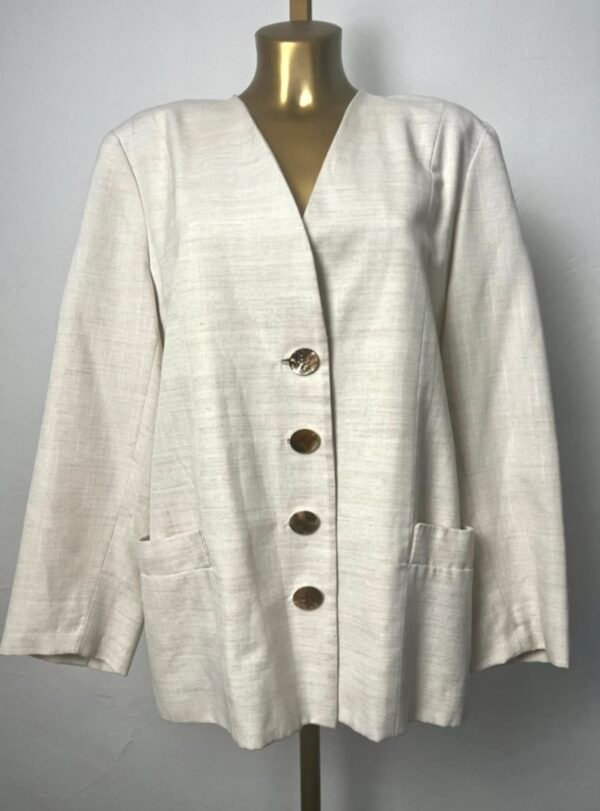 CHAQUETA DE LINO BEIGE