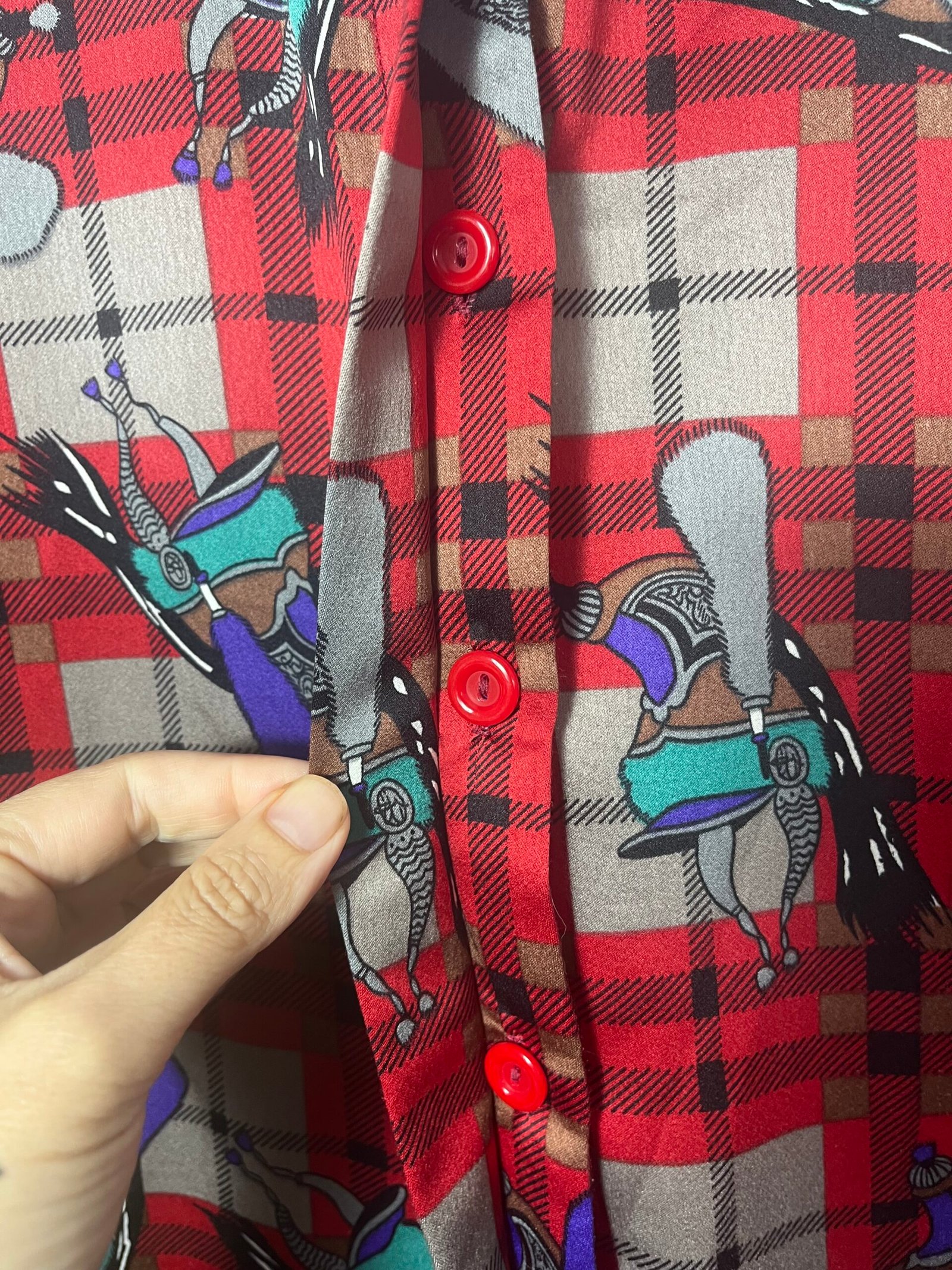 VESTIDO VINTAGE CUADROS - Imagen 3