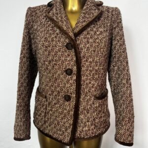 BLAZER CON VIVOS EN TERCIOPELO MARRÓN