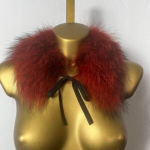 CUELLO DE PELO COLOR TEJA