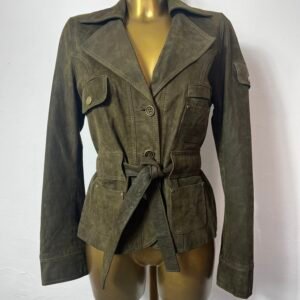 CHAQUETA VERDE DE ANTE