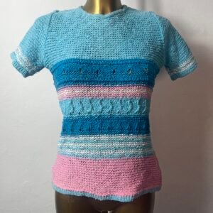 BLUSA DE PUNTO TURQUESA