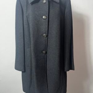 ABRIGO GRIS CON CUELLO PELUCHE